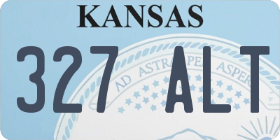 KS license plate 327ALT