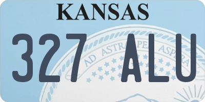 KS license plate 327ALU