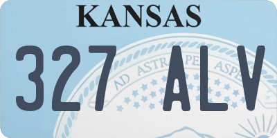 KS license plate 327ALV