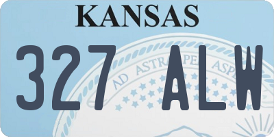 KS license plate 327ALW