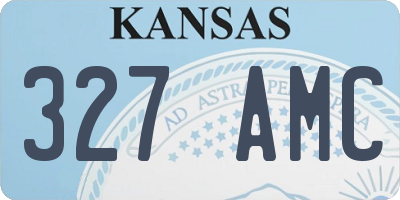 KS license plate 327AMC