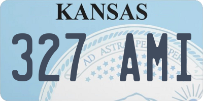 KS license plate 327AMI