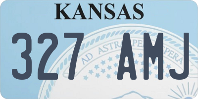 KS license plate 327AMJ