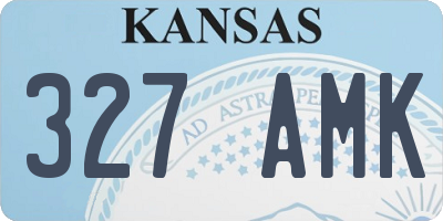 KS license plate 327AMK