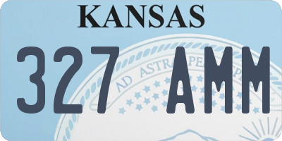 KS license plate 327AMM