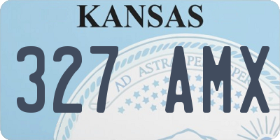 KS license plate 327AMX