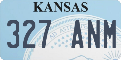 KS license plate 327ANM
