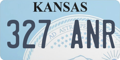 KS license plate 327ANR