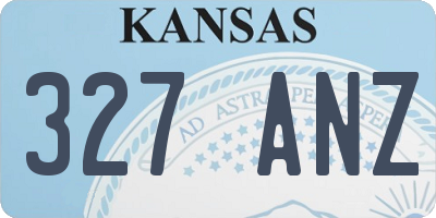 KS license plate 327ANZ