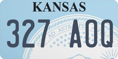 KS license plate 327AOQ