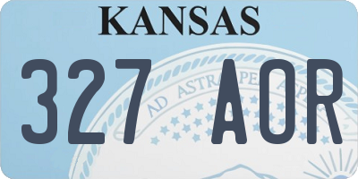 KS license plate 327AOR