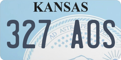 KS license plate 327AOS