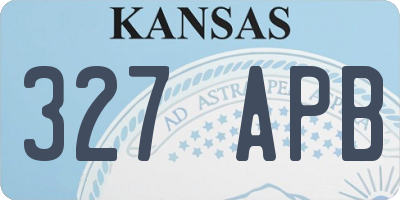 KS license plate 327APB