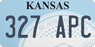 KS license plate 327APC