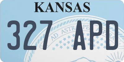 KS license plate 327APD