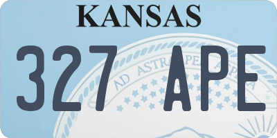 KS license plate 327APE