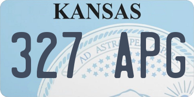 KS license plate 327APG