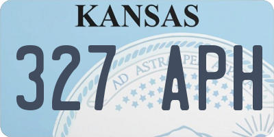 KS license plate 327APH