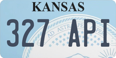KS license plate 327API