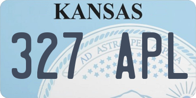 KS license plate 327APL