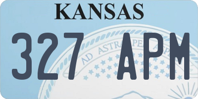 KS license plate 327APM