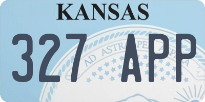 KS license plate 327APP