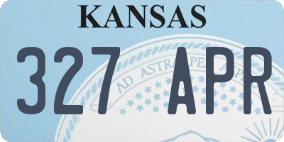 KS license plate 327APR