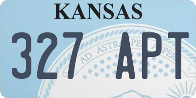 KS license plate 327APT