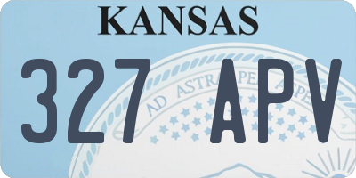 KS license plate 327APV