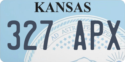 KS license plate 327APX