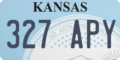 KS license plate 327APY