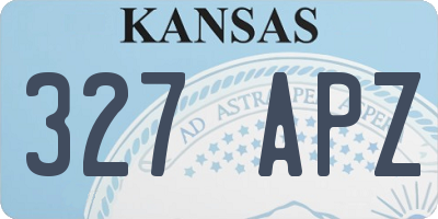 KS license plate 327APZ