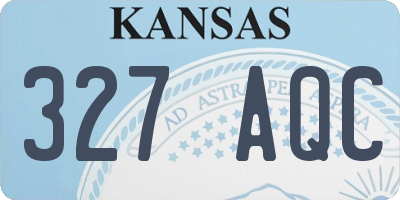 KS license plate 327AQC