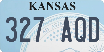 KS license plate 327AQD