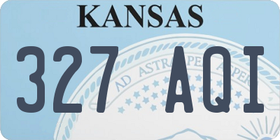 KS license plate 327AQI