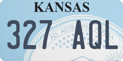KS license plate 327AQL