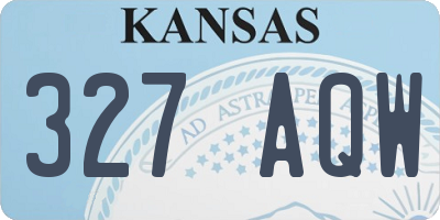 KS license plate 327AQW