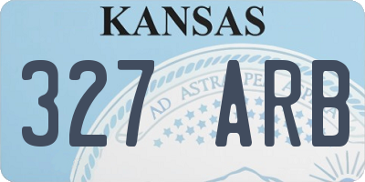 KS license plate 327ARB