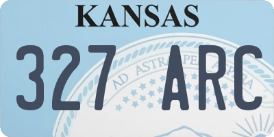 KS license plate 327ARC