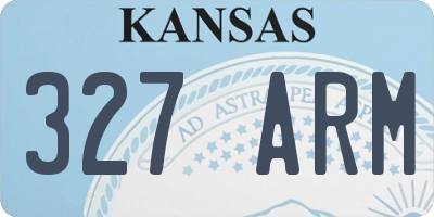 KS license plate 327ARM