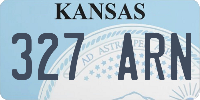 KS license plate 327ARN