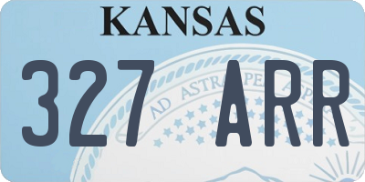 KS license plate 327ARR