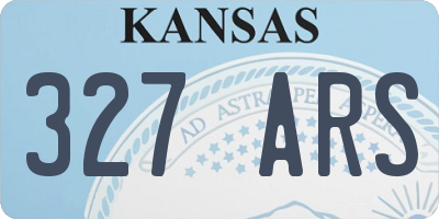 KS license plate 327ARS