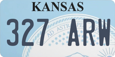 KS license plate 327ARW