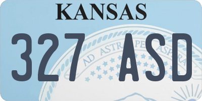 KS license plate 327ASD