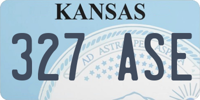 KS license plate 327ASE