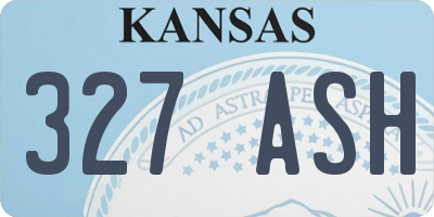 KS license plate 327ASH