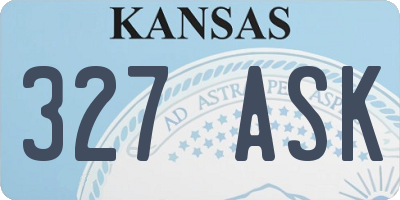 KS license plate 327ASK