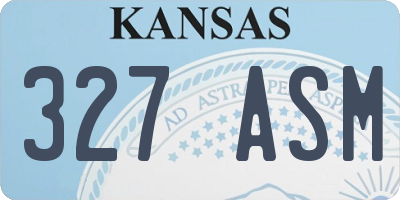 KS license plate 327ASM