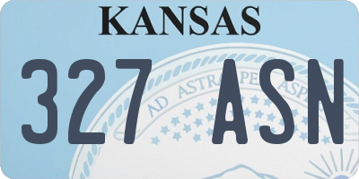 KS license plate 327ASN